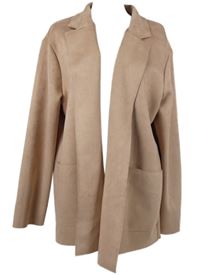 Dámský růžový semišový cardigán Dunnes 