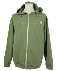 Pánská khaki propínací mikina s kapucí Mister Lady 