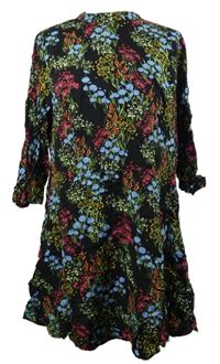 Dámské černo-barevné květované šaty Very 