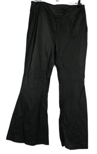 Dámske čierne potiahnuté é zvonové nohavice