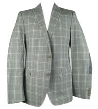 Pánské šedé kostkované sako 