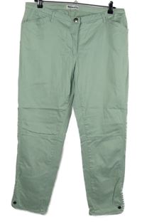 Dámské světlemodré plátěné capri kalhoty Tamaris 