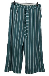 Dámské petrolejovo-bílé pruhované culottes kalhoty s páskem Gina 