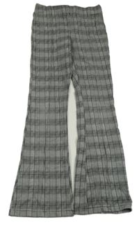 Sivo-biele kockované flare tregíny Zara