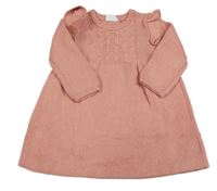 Ružové rebrované pletené šaty F&F