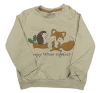 Béžová mikina s obrázkom so cute