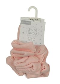 Nové - 4x světlerůžové ponožky 