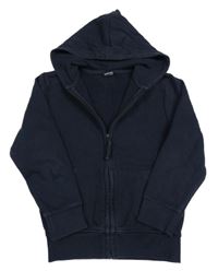 Tmavomodrá prepínaci mikina s kapucňou TU