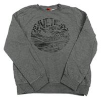 Sivá mikina s potlačou S. Oliver