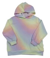 Farebná rebrovaná úpletová mikina s kapucňou H&M