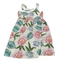 Biele kvetované šaty