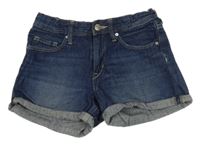 Tmavomodré rifľové kraťasy Denim Co.