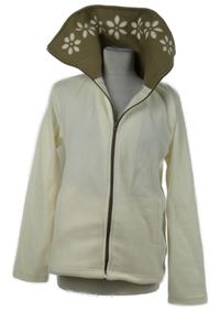 Dámska smotanová prepínaci mikina s golierom