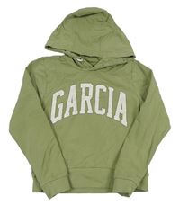 Khaki crop mikina s kapucňou Garcia