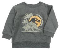 Tmavosivá mikina s dinosaurem - Jurský svět