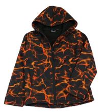 Čierno-oranžová vzorovaná softshellová bunda s kapucňou zn. Mountain Warehouse