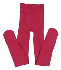 Fuchsiové thermo punčocháče 