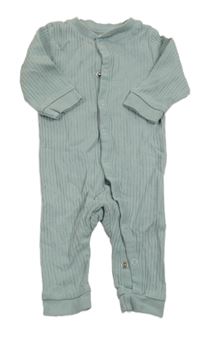 Šedozelený rebrovaný overal H&M