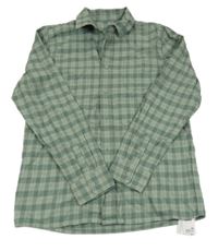 Nové - Khaki kostkovaná košile  Dunnes