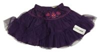 Nové - Fialová tylová sukně s kytičkami Mamas&Papas