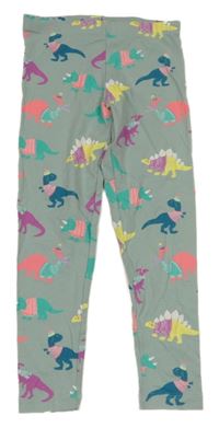 Šedé legíny s barevnými dinosaury M&S