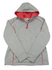 Sivá funkčná športová mikina s kapucňou Crane