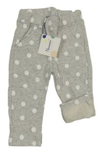 Nové - šedé puntíkaté tepláky 