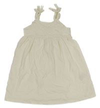 Smotanové šaty s čipkou H&M