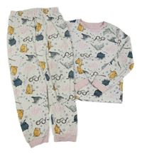 Bílé plyšové pyžamo s motivy - Harry Potter