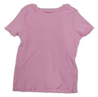 Růžové žebrované tričko Primark
