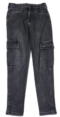 Tmavosivé cargo skinny rifle Zara