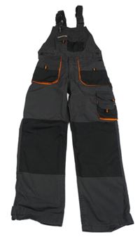 Tmavomodro-šedé laclové pracovní rifle Terratrend job