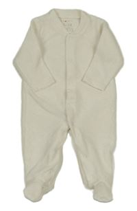 Smetanový žebrovaný sametový overal 