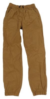 Béžové šušťákové cuff nohavice H&M