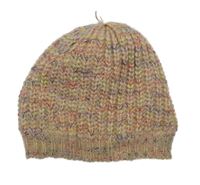 Světlerůžovo-barevná vzorovaná pletená podšitá čepice 