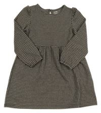 Černo-béžové kostkované šaty Kiabi