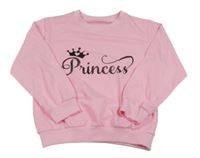 Svetloružová mikina s nápisom