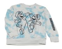 Bielo-pomněková mikina s Máriem