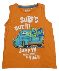 Oranžové tielko s autom C&A