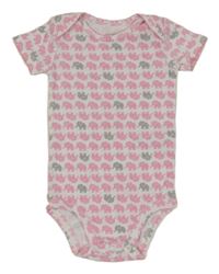 Bielo-ružové body so sloníky