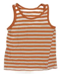 Oranžovo-biele pruhované tielko George