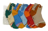 Nové - 5pack - Světlemodré + modré + červené + béžové + smetanové ponožky s dinosaury vel. 23-26