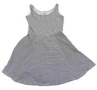Bielo-čierne pruhované šaty H&M