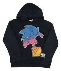 Čierna mikina so Sonicem a kapucňou H&M