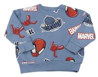 Modrošedá mikina so Spider-many zn. PRIMARK