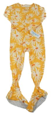 Nové - oranžový overal s květy carter's