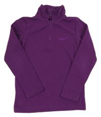 Purpurová fleecová funkčná mikina s logom gelert