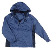 Tmavomodrá šušťáková funkčná jarná bunda s kapucňou crivit