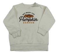 Smotanová mikina s dýněmi a nápismi F&F