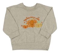 Svetlobéžová melírovaná mikina s dýněmi a nápisom Originals